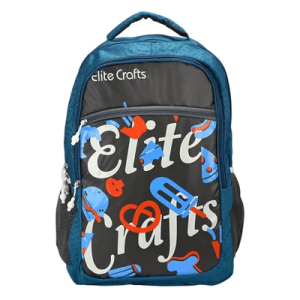 Black Polyester Casual Backpack