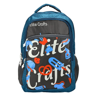 Black Polyester Casual Backpack