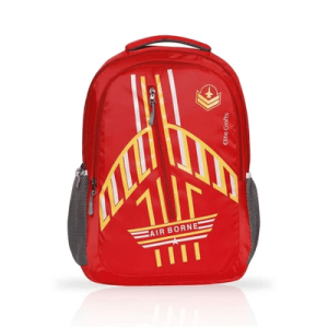 Red Polyester Casual Backpack