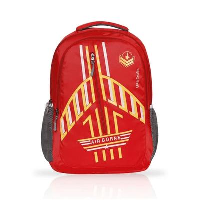 Red Polyester Casual Backpack