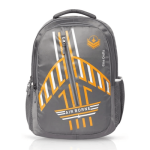 Grey Polyester College Backpack