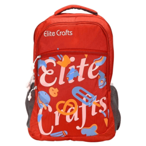 Red Polyester Casual Backpack