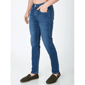 Men Slim Fit Blue Denim
