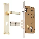 Spider Brass Mortice Cylindrical Lock Set