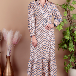 Peach Floral Maxi Dress