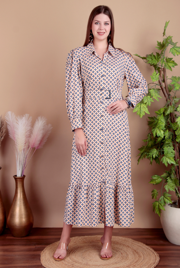 Peach Floral Maxi Dress