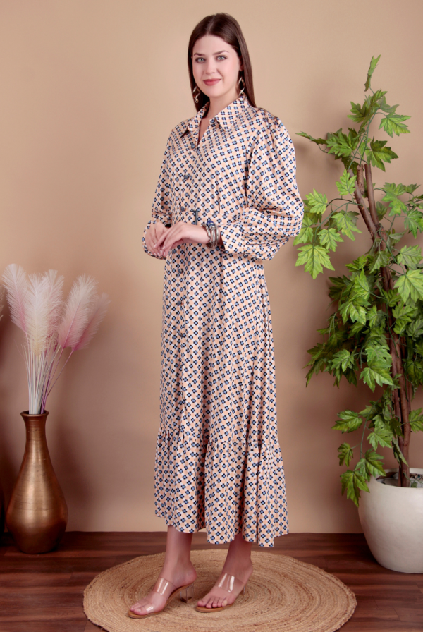 Peach Floral Maxi Dress - Image 2
