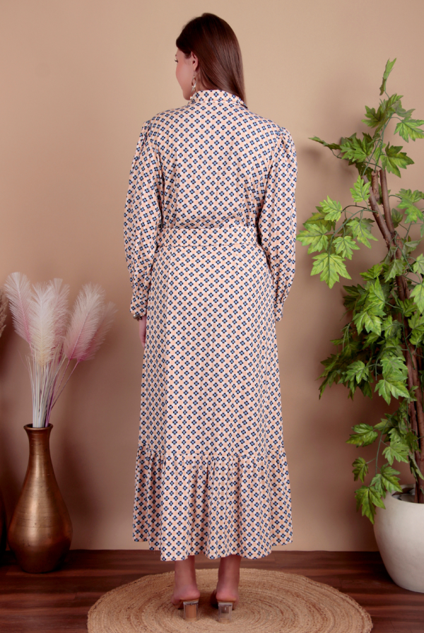 Peach Floral Maxi Dress - Image 4