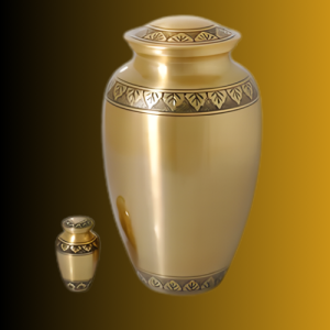 Brushed Brass Funeral Urns