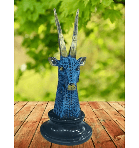Resin Deer Head Table Statue