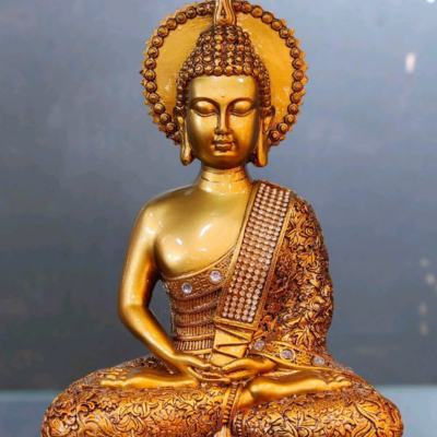 Golden Meditating Buddha Statue