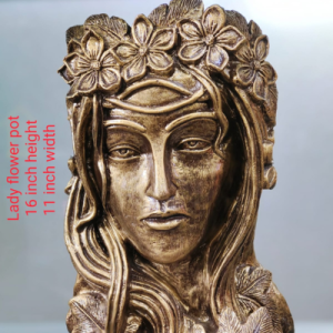 Lady Flower Pot Sculpture