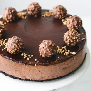 Belgium rocher cheese cake