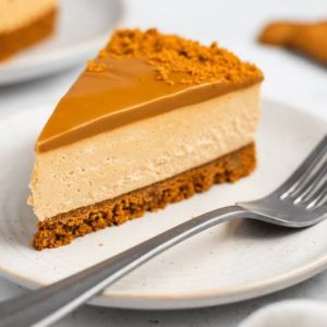 Biscoff cheese cake slice