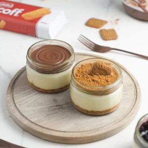 Biscoff cheese jar cakes