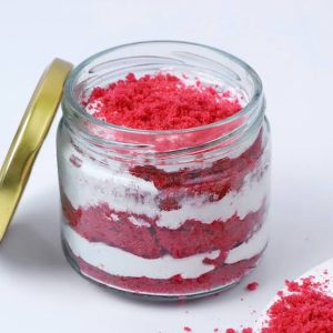 Red velvet jar cake