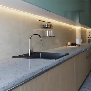 Elegant Black Quartz Single Bowl Kitchen Sink Design