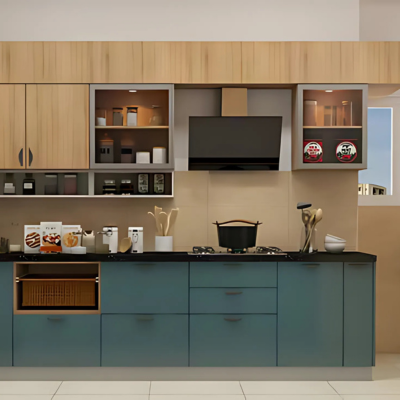 Contemporary Parallel Kitchen Design Featuring Granite Countertops
