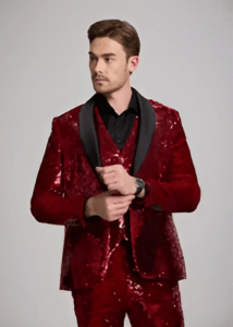 Red sequence costume set