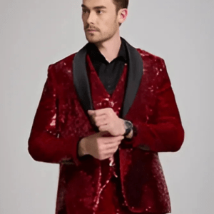 Red sequence costume set