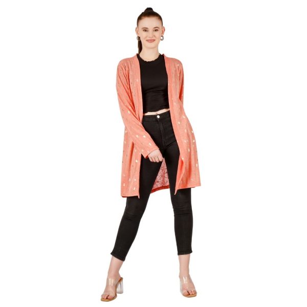 Stylish peach shrug for women